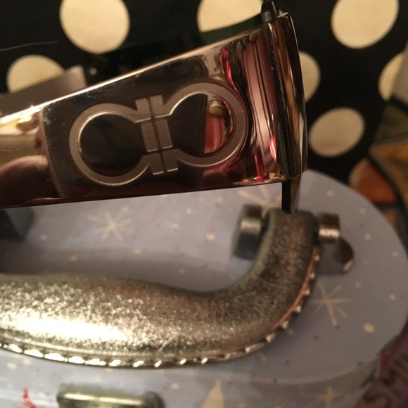 Salvatore Ferragamo polished chrome&smoke wraps - Picture 3 of 3